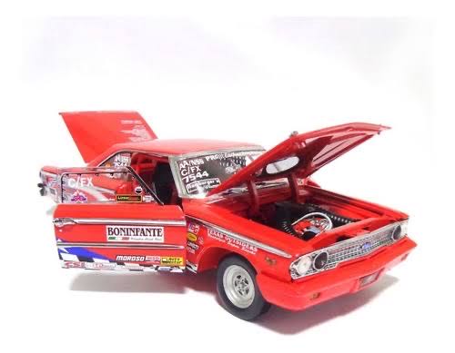 Ford Galaxie 500 (1963) - JL Black With Flames toy car collectible - Main Image 2