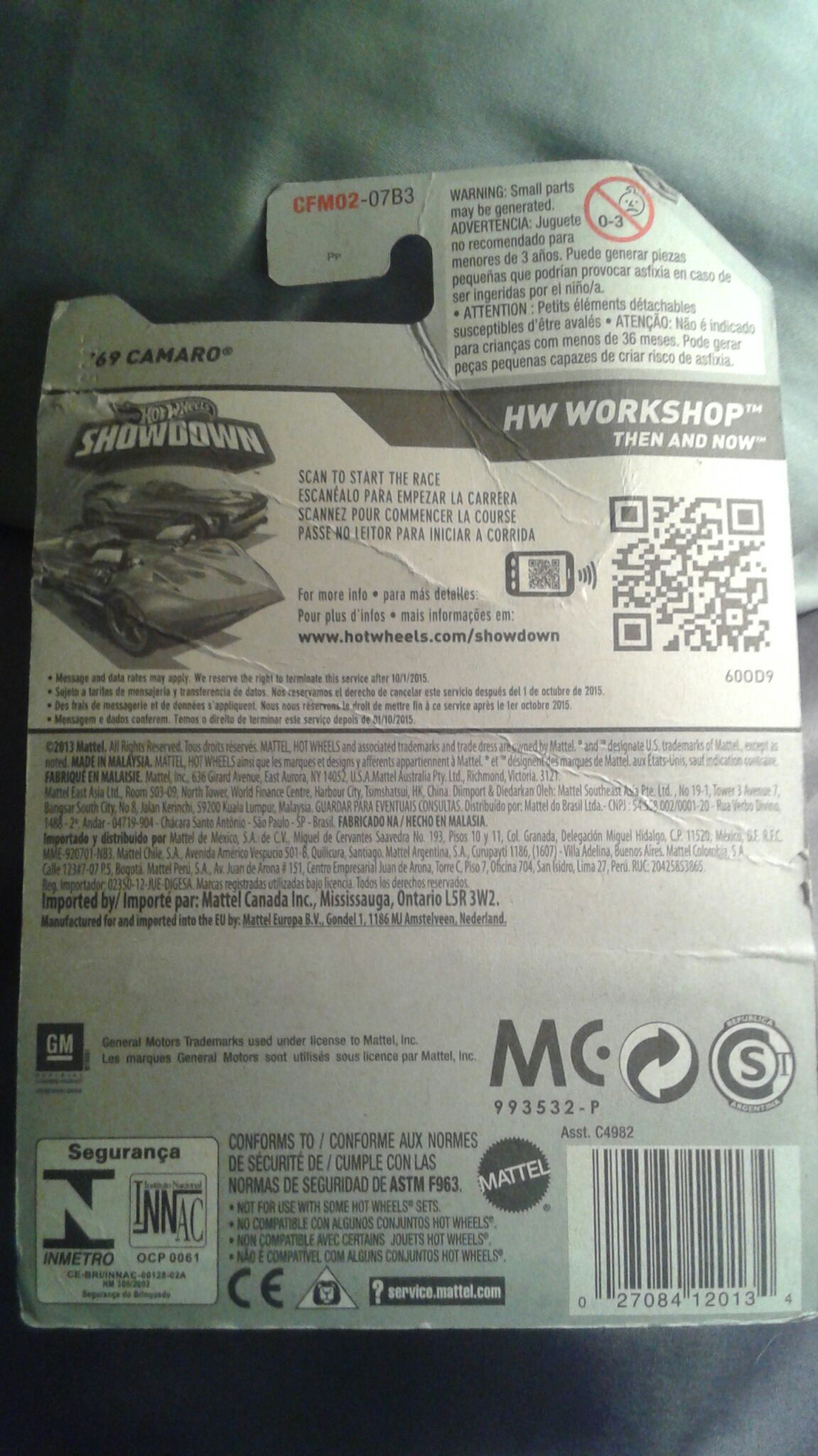 ’69 Camaro - ’13 HW Workshop toy car collectible - Main Image 2