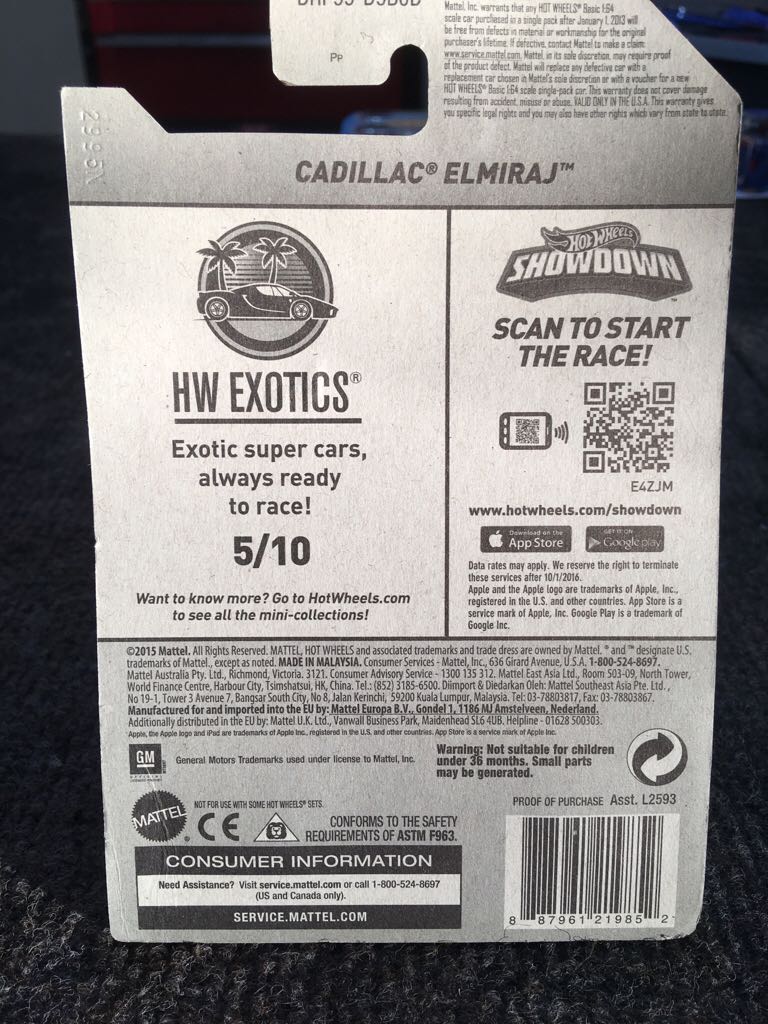 Cadillac Elmiraj - HW Exotics toy car collectible - Main Image 2