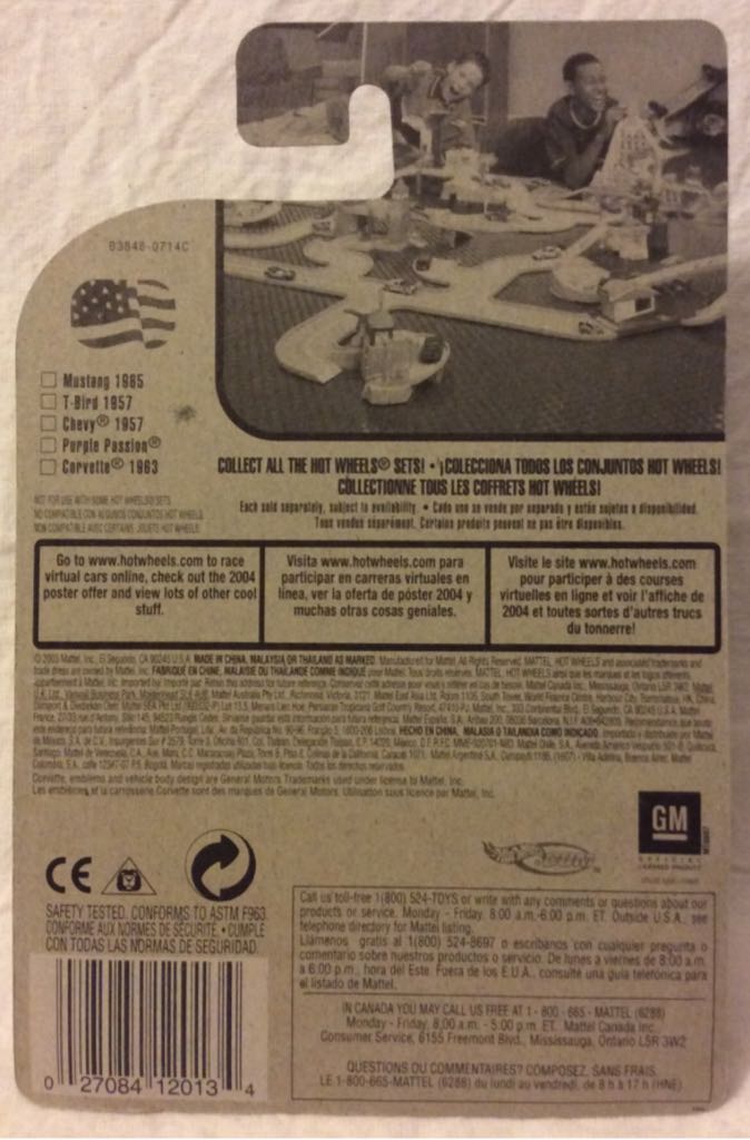 Corvette ‘63 Star Spangled 2 Short Card - 2004 Star Spangled 2 toy car collectible - Main Image 2