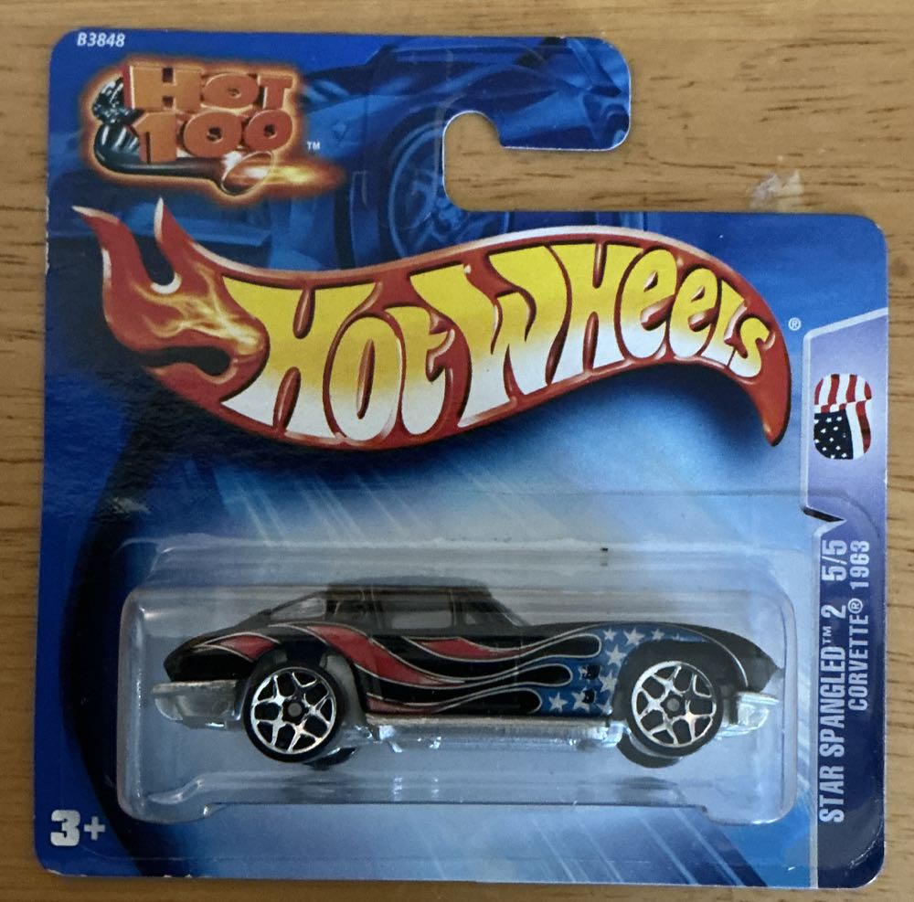 Corvette ‘63 Star Spangled 2 Short Card - 2004 Star Spangled 2 toy car collectible - Main Image 3