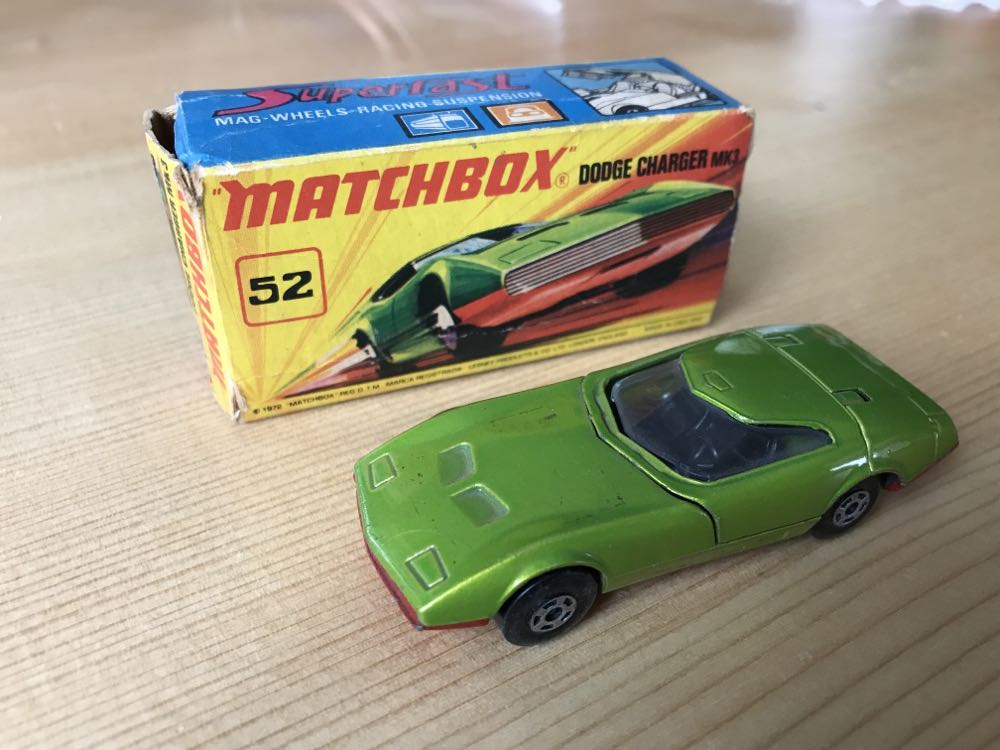 Dodge Charger MkIII - 0026 - Loose - Lesney - Vintage - Matchbox 1-75 Superfast toy car collectible - Main Image 2