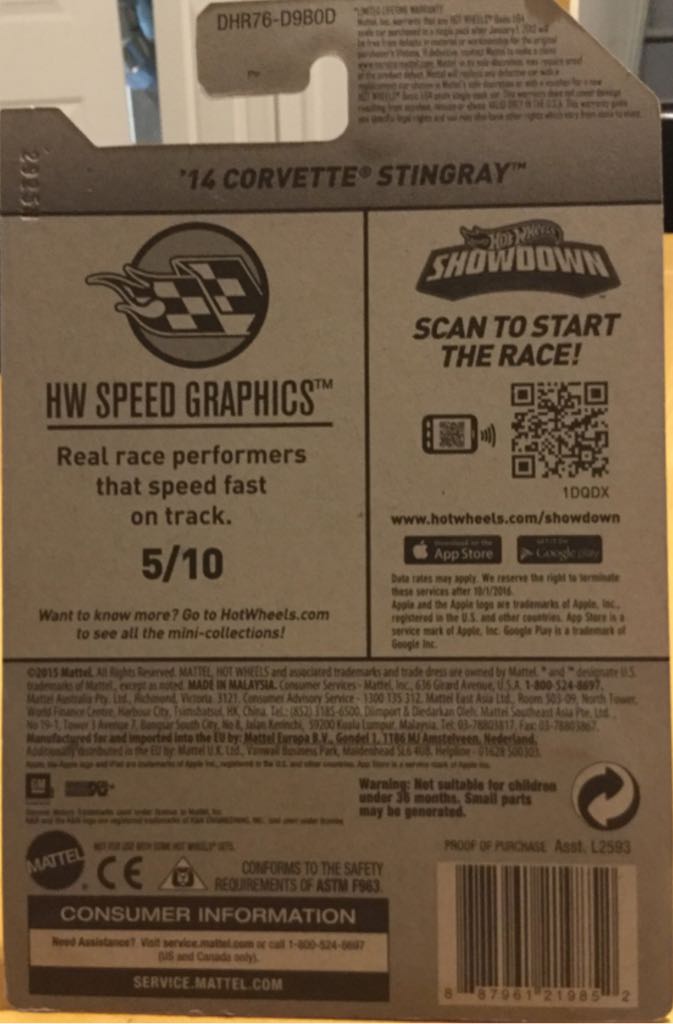 2014 Corvette Stingray - ’15 HW Speed Graphics toy car collectible - Main Image 2