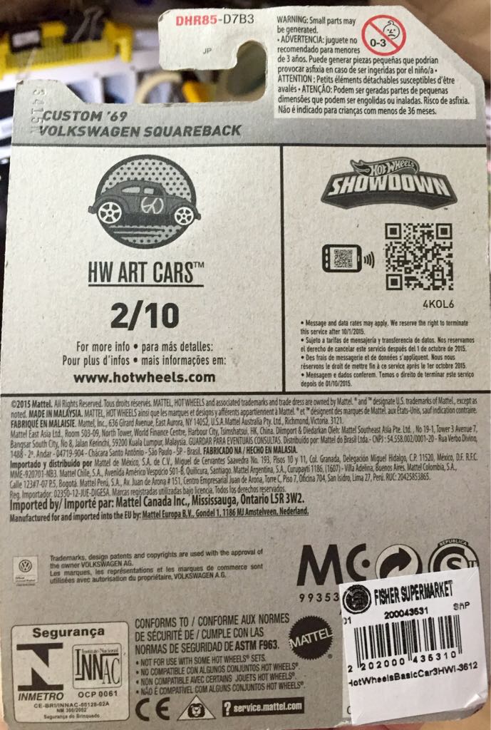 Custom 69 Volkswagen Squareback - HW Art Cars toy car collectible - Main Image 2