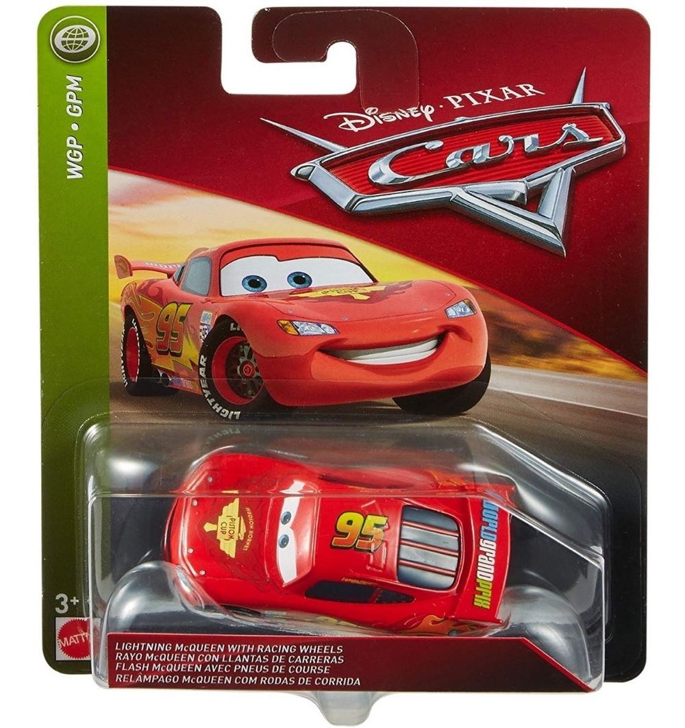 Lightning McQueen with Racing Wheels - (2011 - Cars 2) KMART / SYNTHETIC RUBBER TIRES (10) toy car collectible - Main Image 3