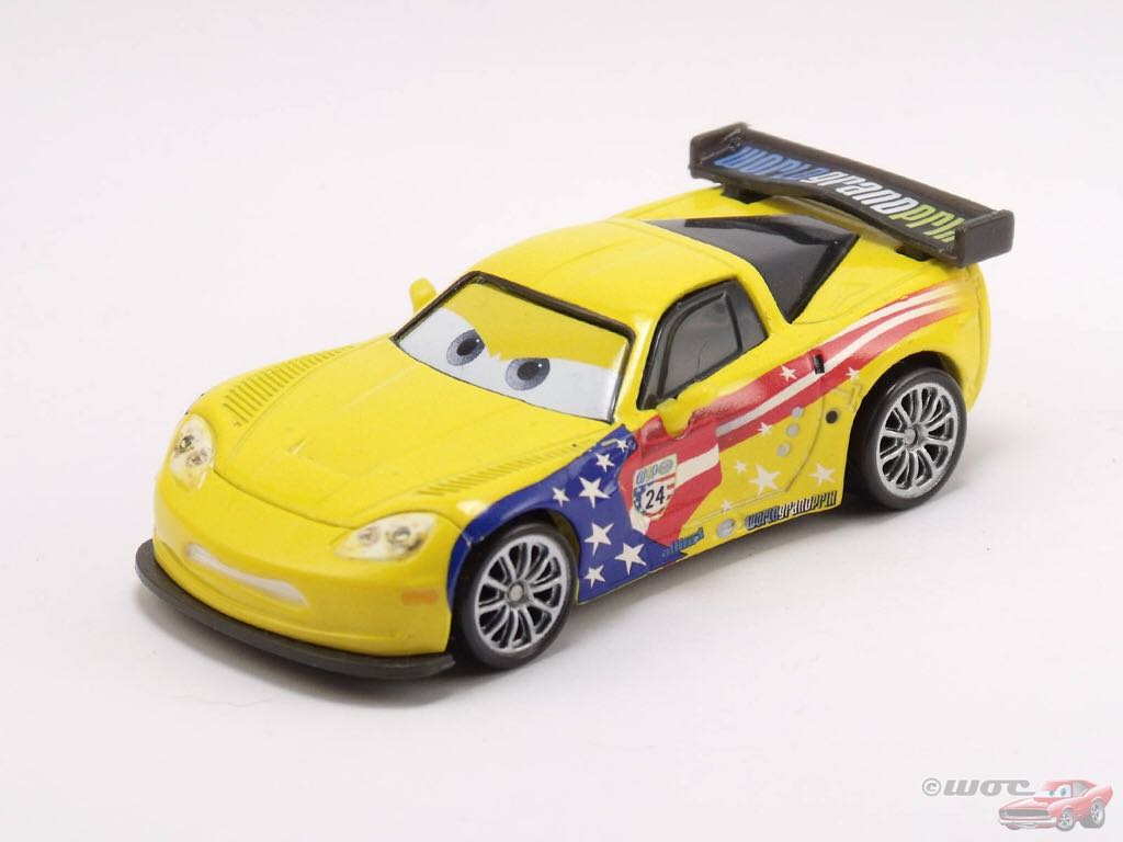 Jeff Gorvette - (2011 - Cars 2) PIT ROW LAUNCHER (13) toy car collectible - Main Image 2