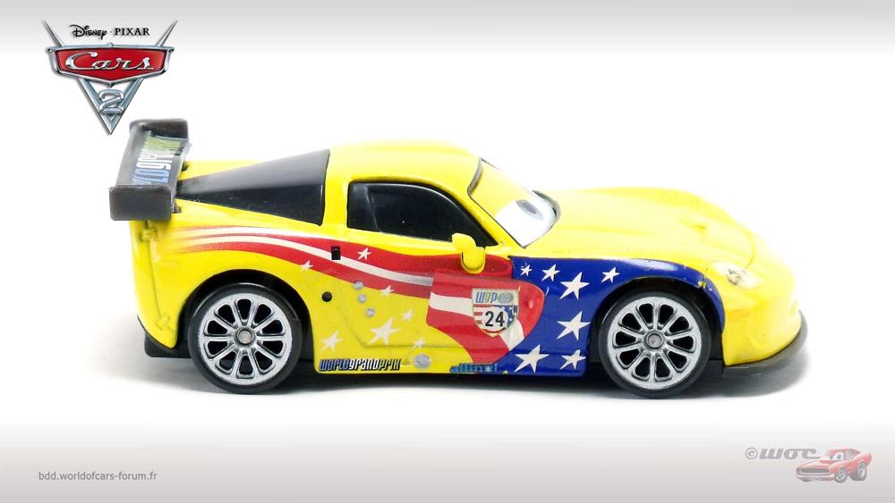 Jeff Gorvette - (2011 - Cars 2) PIT ROW LAUNCHER (13) toy car collectible - Main Image 3