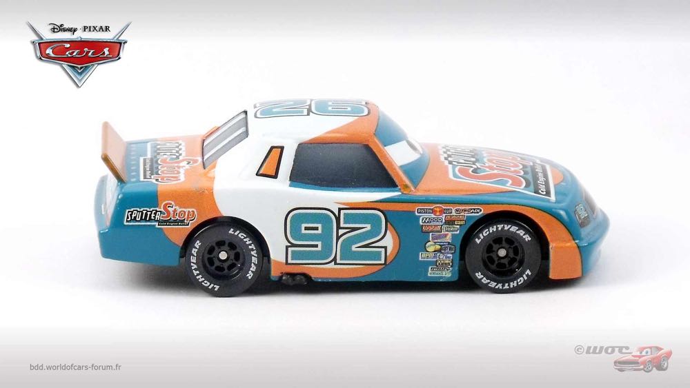 Sputter Stop No. 92 - (2010 - Final Lap) WHEEL LAUNCHERS (18) toy car collectible - Main Image 3