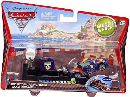Max Schnell - (2011 - Cars 2) PIT ROW LAUNCHER (13) toy car collectible - Main Image 1