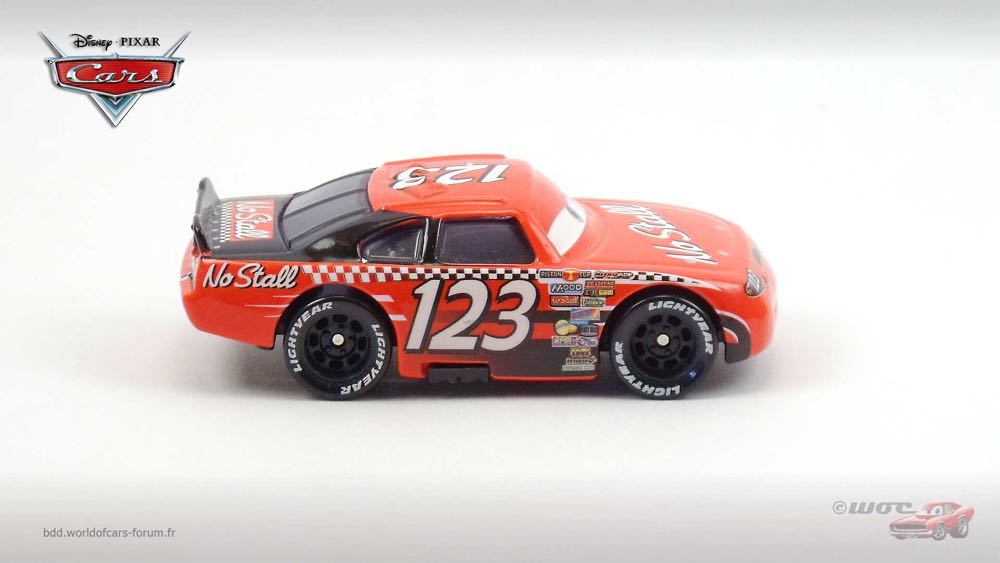 No Stall No. 123 - LOOSE - (2008 - World of Cars) toy car collectible - Main Image 3