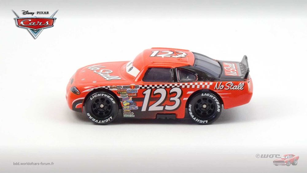 No Stall No. 123 - LOOSE - (2008 - World of Cars) toy car collectible - Main Image 4