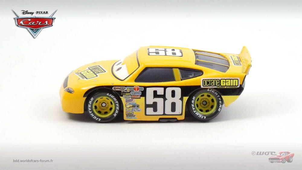 Octane Gain No. 58 - LOOSE - (2008 - World of Cars) toy car collectible - Main Image 4