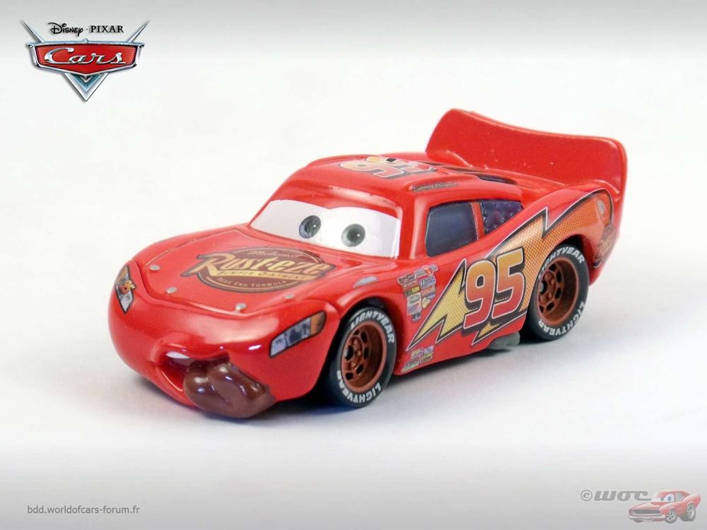 Tongue Lightning McQueen - LOOSE - (2007 - Supercharged) toy car collectible - Main Image 2