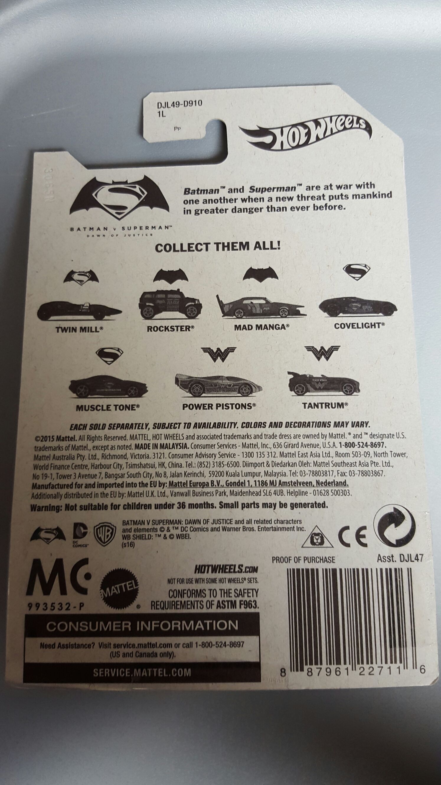 Batman Vs Superman  toy car collectible - Main Image 2