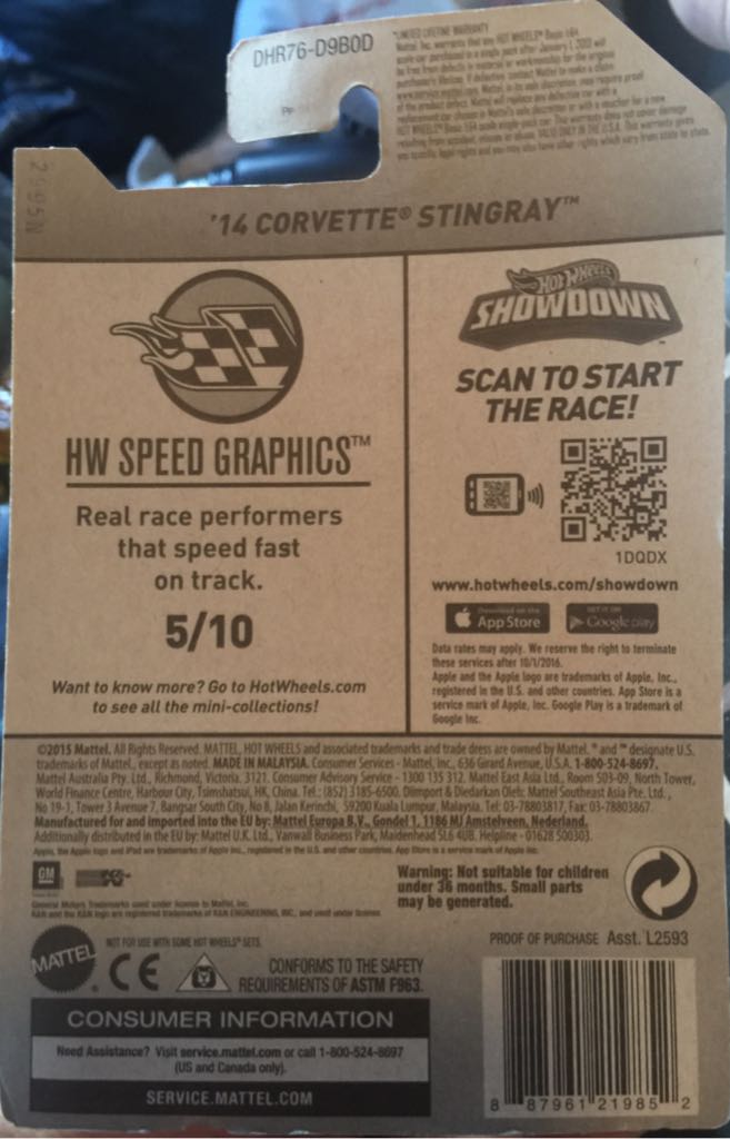 ’14 Corvette Stingray - HW Speed Graphics toy car collectible - Main Image 2