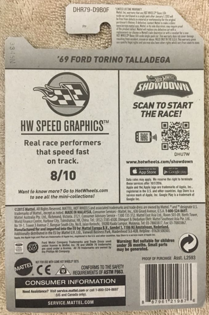‘69 Ford Torino Talladega - 2019 - HW Speed Graphics™️ toy car collectible - Main Image 2