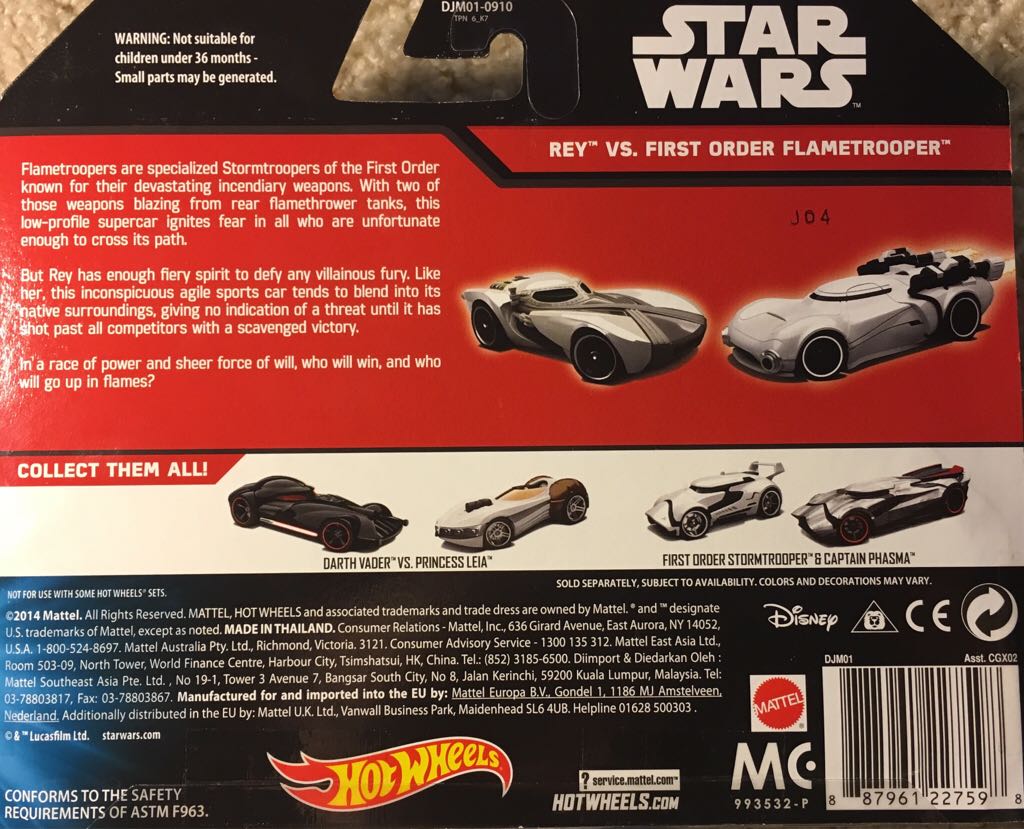 First Order Flametrooper - HW Star Wars Character Cars toy car collectible - Main Image 2