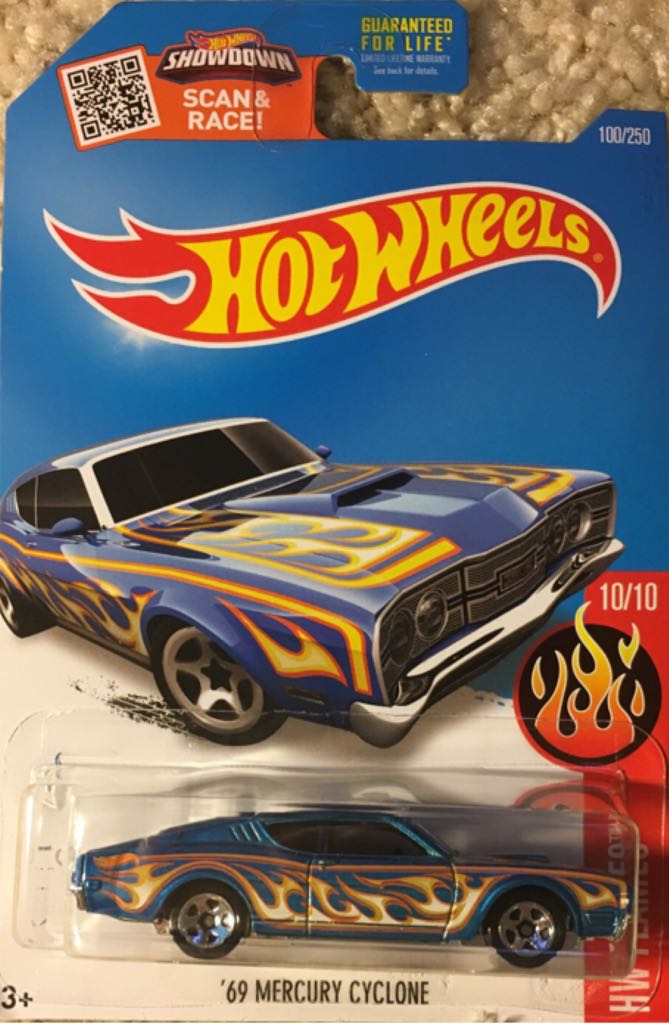 Mercury Cyclone ’69 - 2016 HW Flames toy car collectible - Main Image 1