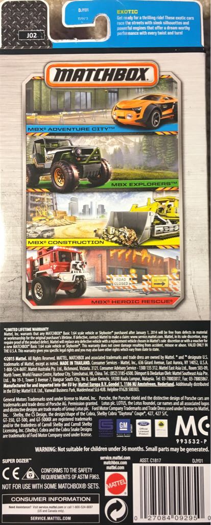 Ford GT, 2005 - 2016 5 Pack Exotics toy car collectible - Main Image 2