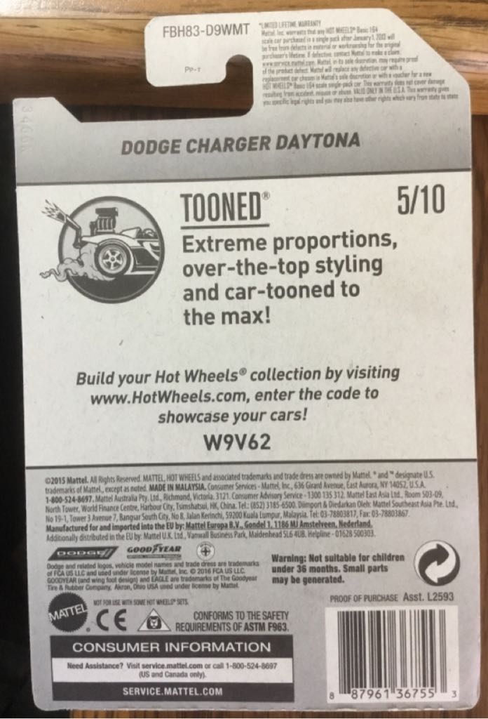 Dodge Charger Daytona - Tooned toy car collectible - Main Image 2