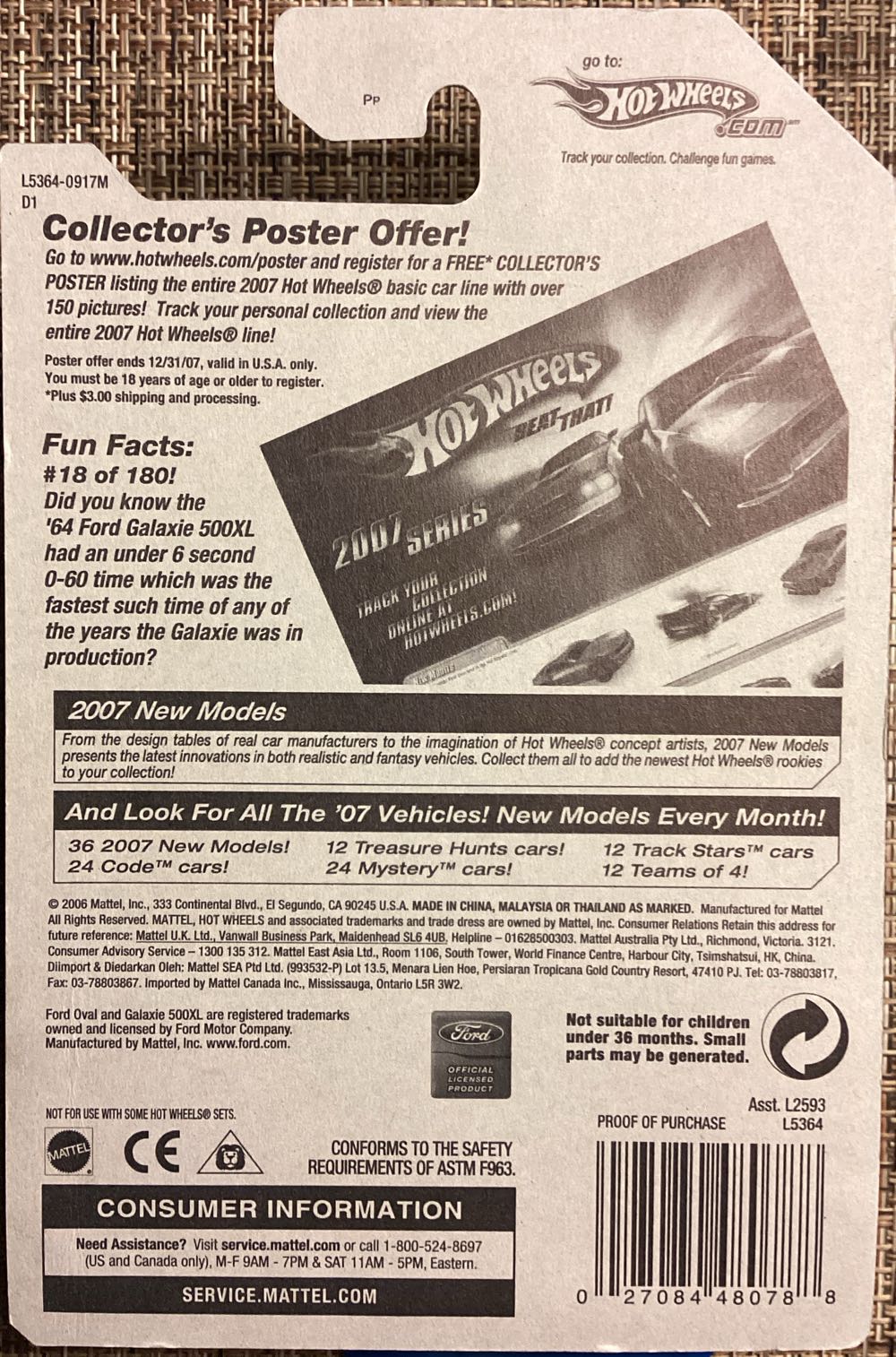 Ford Galaxie 500xl ‘64 L5364-0917K - 2007 New Models toy car collectible - Main Image 4