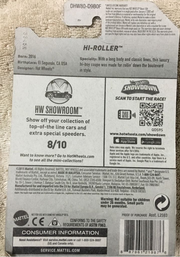 Hi-Roller - Showroom toy car collectible - Main Image 2