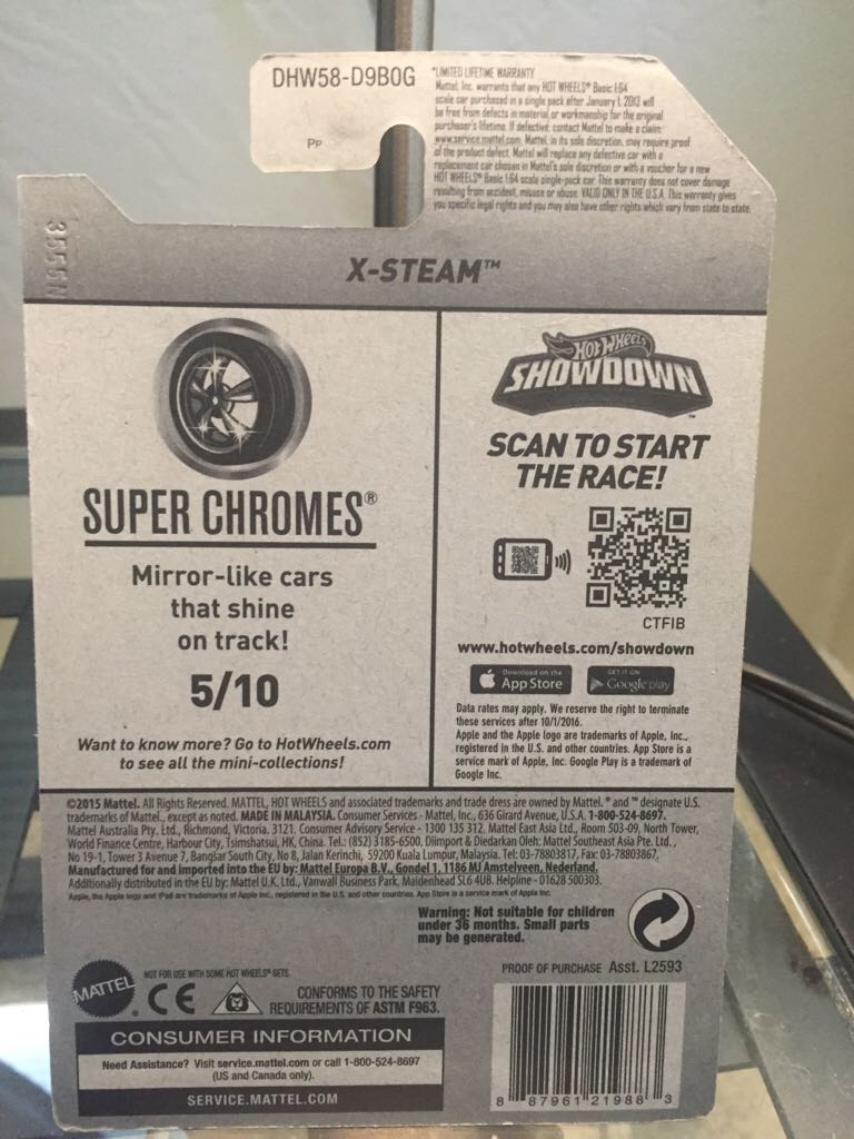 X-Steam - 2016 - HW Super Chromes toy car collectible - Main Image 2