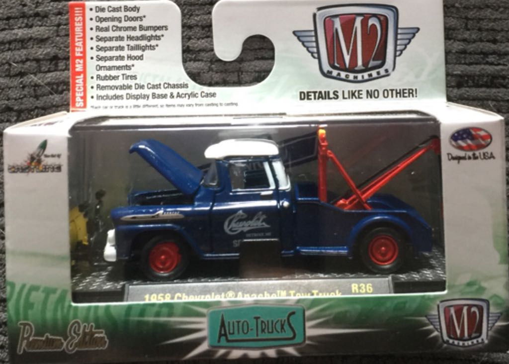 M2 1958 Chevrolet Apache Tow Truck - 2015 - M2 Machines - Auto-Trucks toy car collectible - Main Image 1