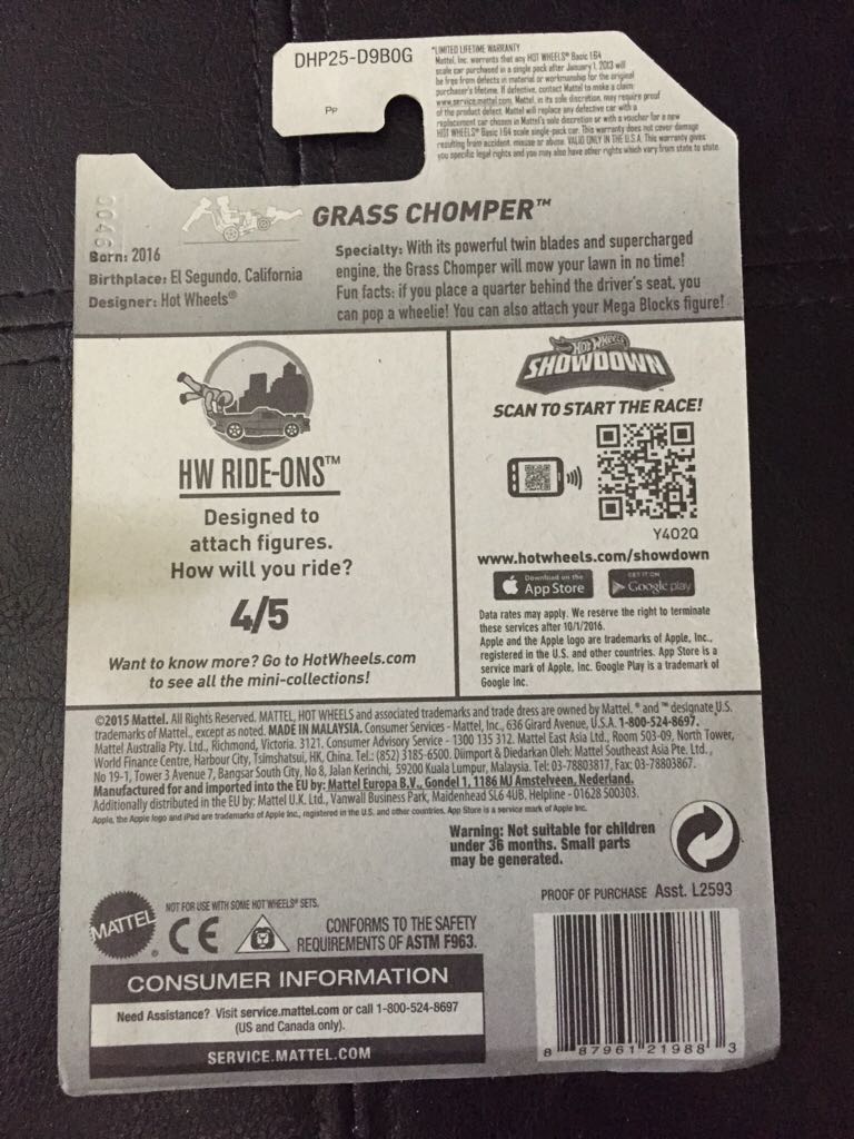 Grass Chomper - HW Ride-Ons toy car collectible - Main Image 2