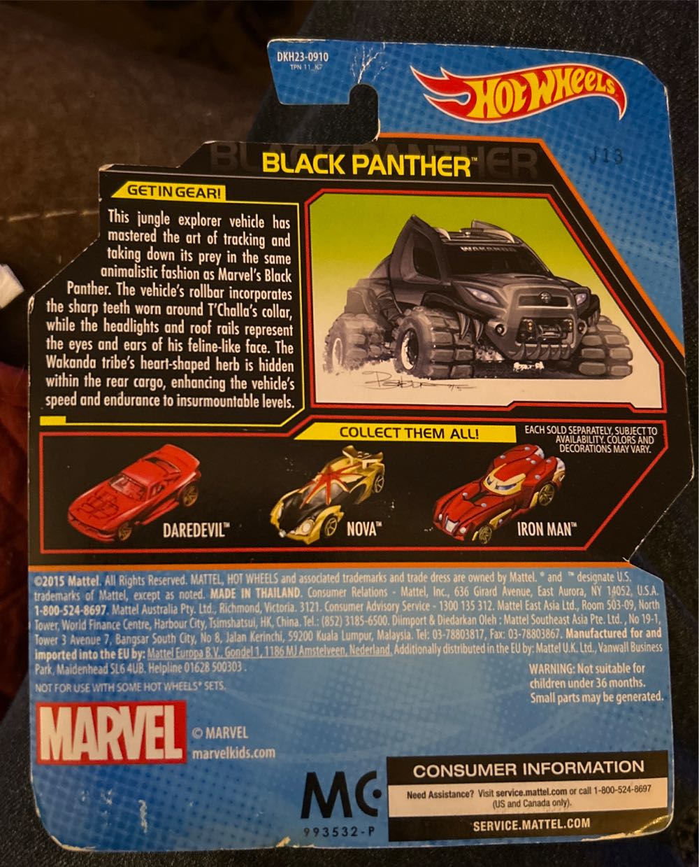 Black Panther - 2016 HW Captain America - Civil War toy car collectible - Main Image 2