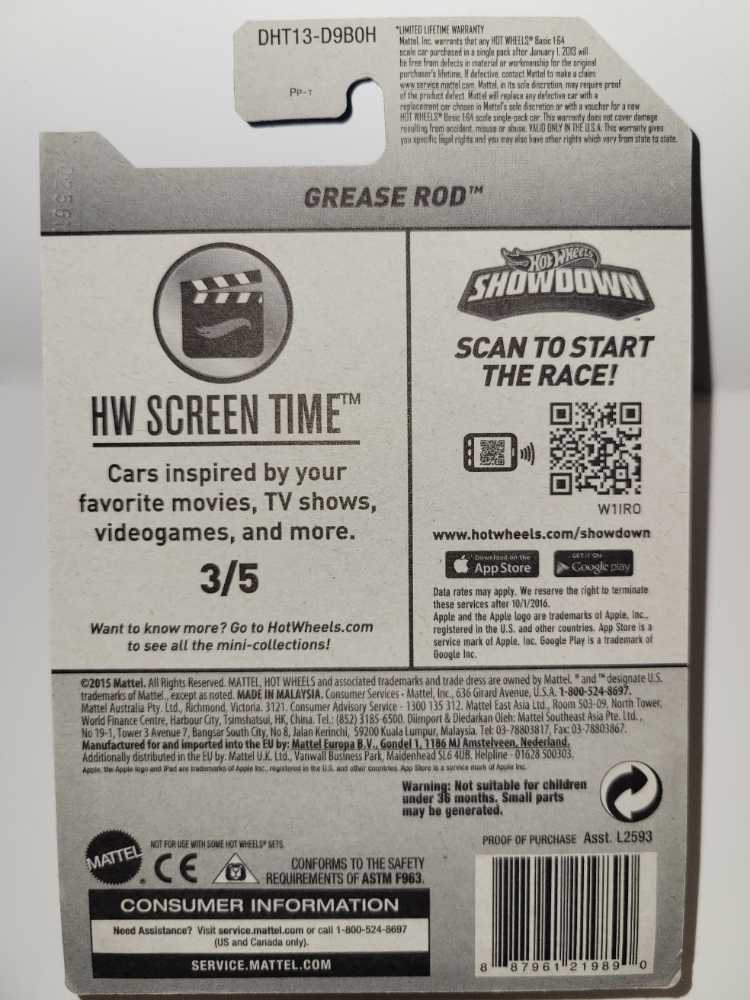 Grease Rod - HW Screen Time toy car collectible - Main Image 4