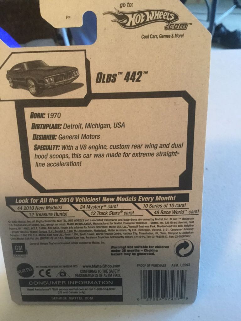 Olds 442 - 2010 Hot Auction toy car collectible - Main Image 2