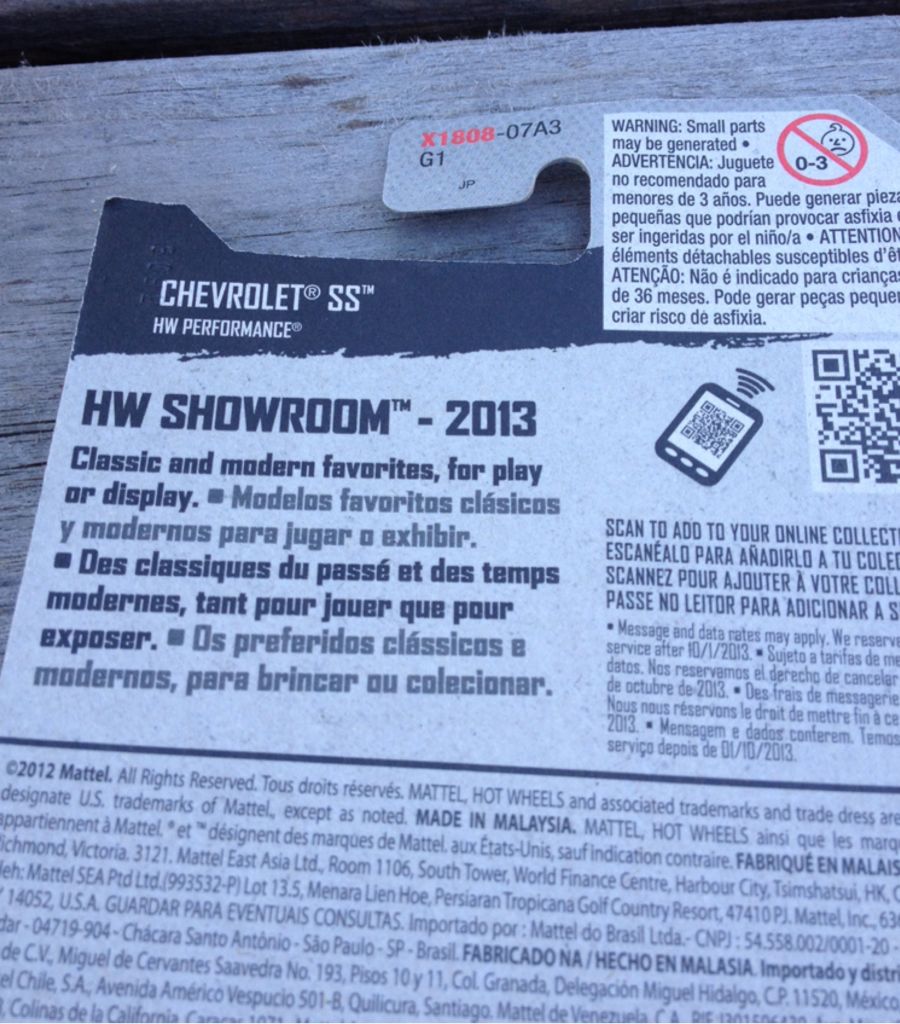 Chevrolet SS (G) - HW Showroom (HW Performance) toy car collectible - Main Image 2