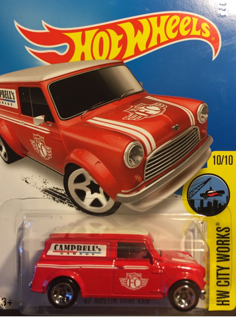 Austin Mini 1967 Van - HW City Works toy car collectible - Main Image 1