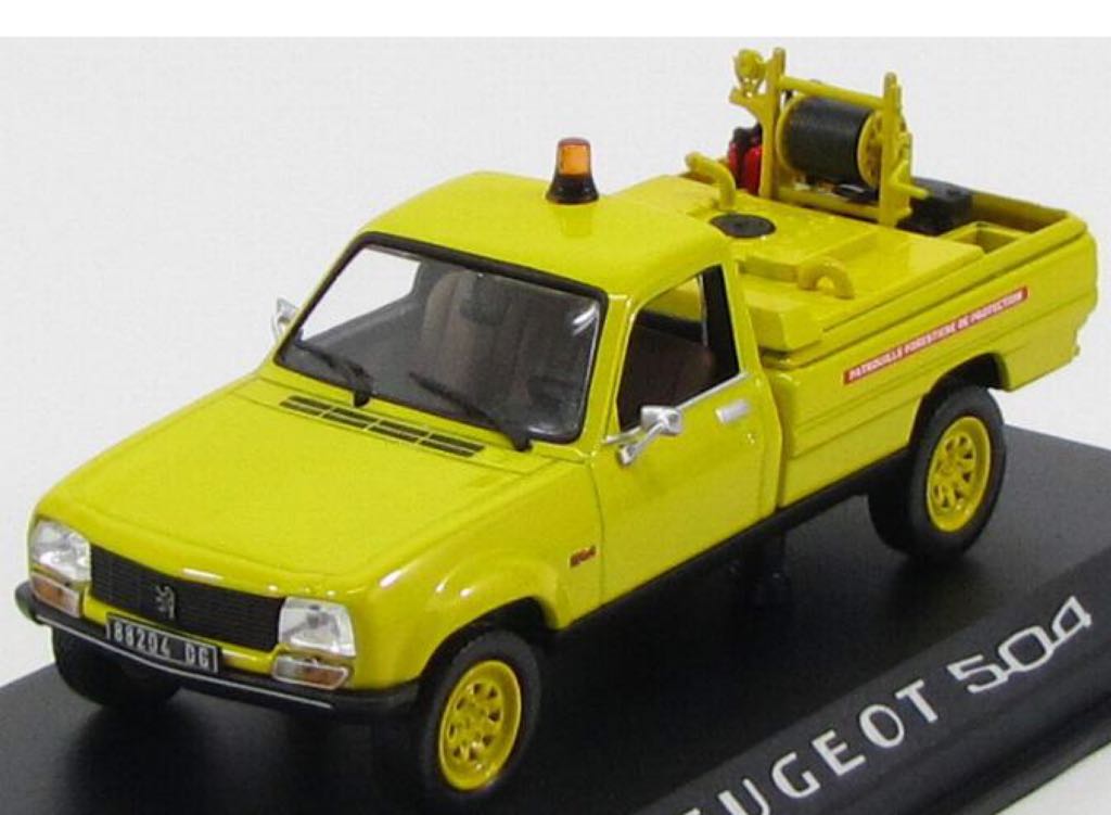 Peugeot 504 Pick Up 4x4 CCF Forestiers Pompiers - Norev toy car collectible - Main Image 1