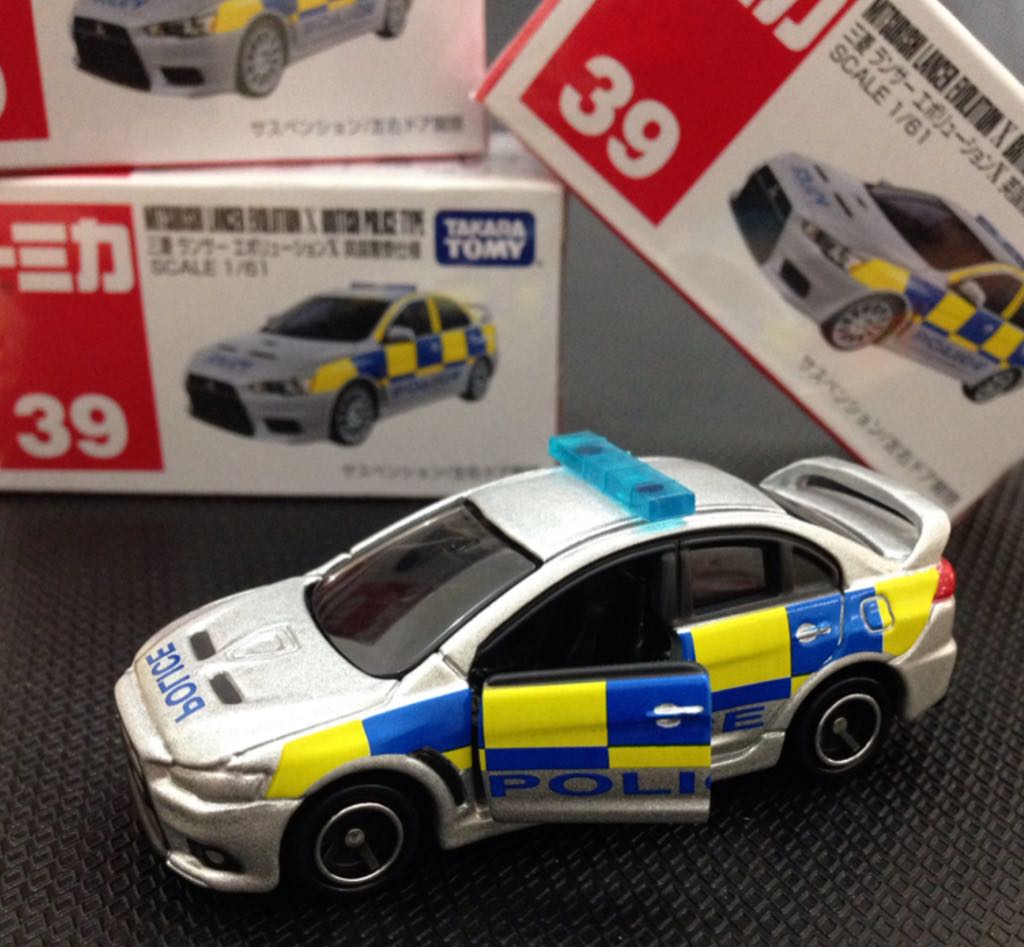 Takara Tomy Mitsubish Evolution British Police - Police Car toy car collectible - Main Image 2