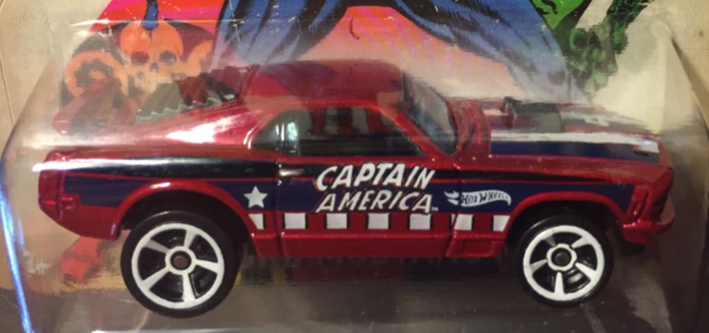 Ford Mustang Mach 1 1970 - HW Captain America toy car collectible - Main Image 2