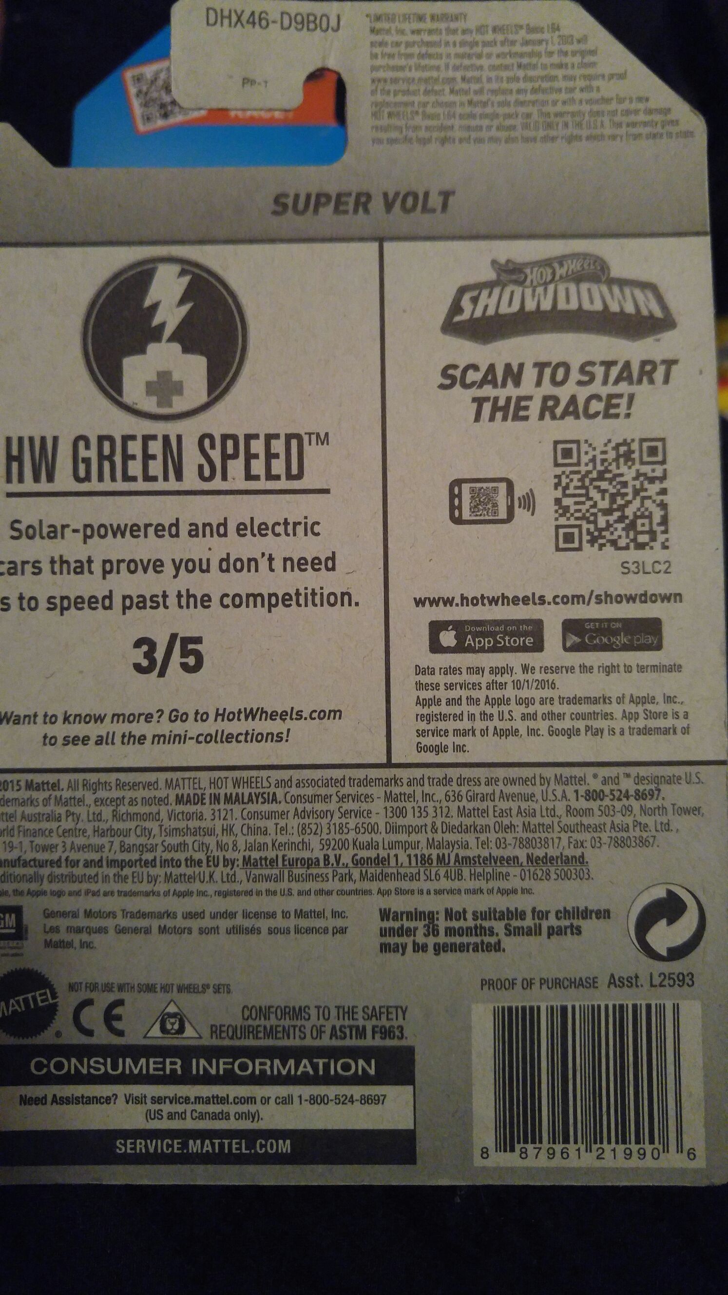 Super Volt - Green Speed toy car collectible - Main Image 2