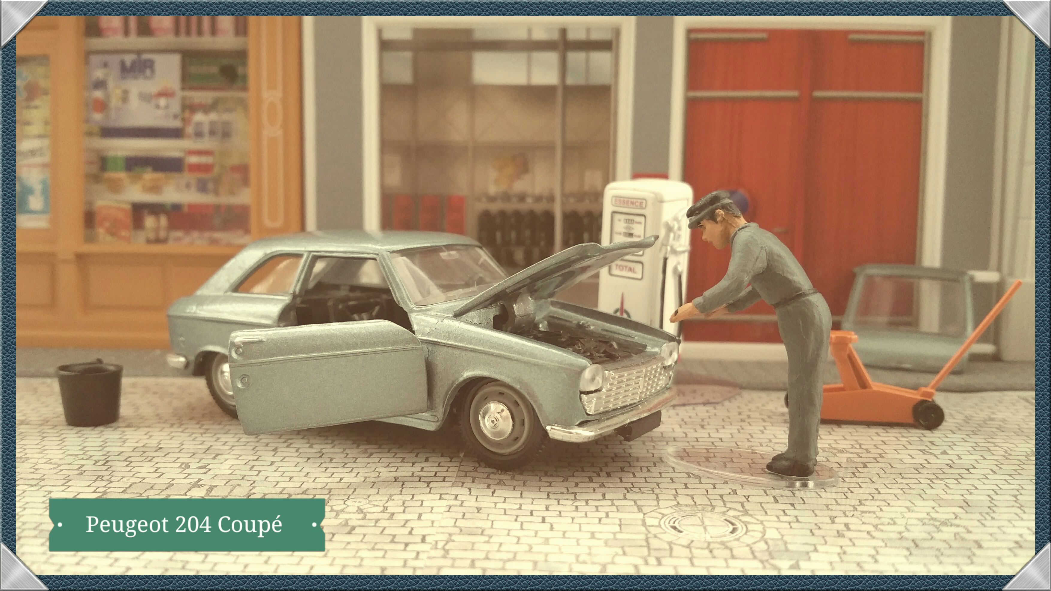 Peugeot 204 Coupé (2) - Voitures françaises d’autrefois toy car collectible - Main Image 2