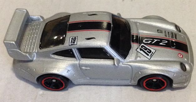 Porsche 993 GT2 Gris Con Franja Negra - Hot Wheels toy car collectible - Main Image 2