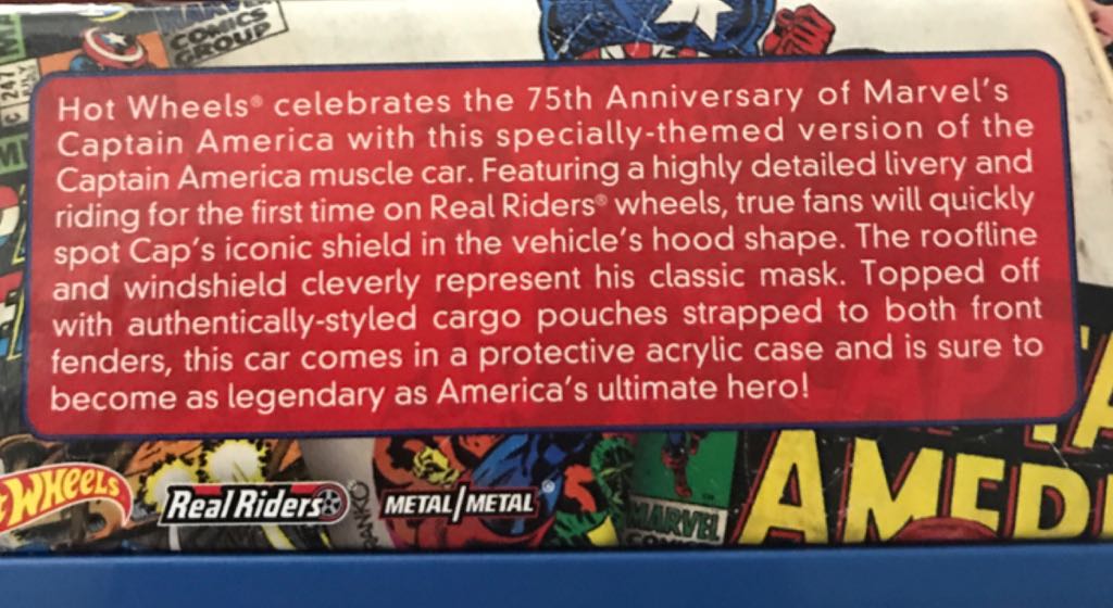 Captain America - HW RLC Club Exclusive toy car collectible - Main Image 2