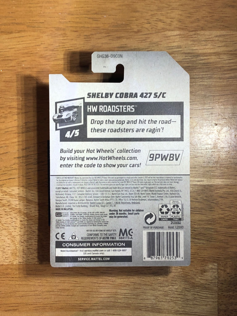 Shelby Cobra 427 S/C  toy car collectible - Main Image 2