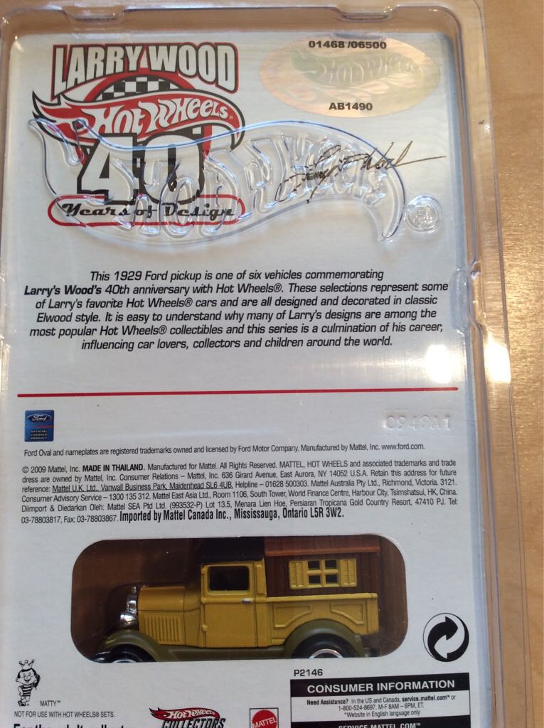RLC - 1929 Ford Pickup - 2009 RLC Larry Wood 40 Years toy car collectible - Main Image 2