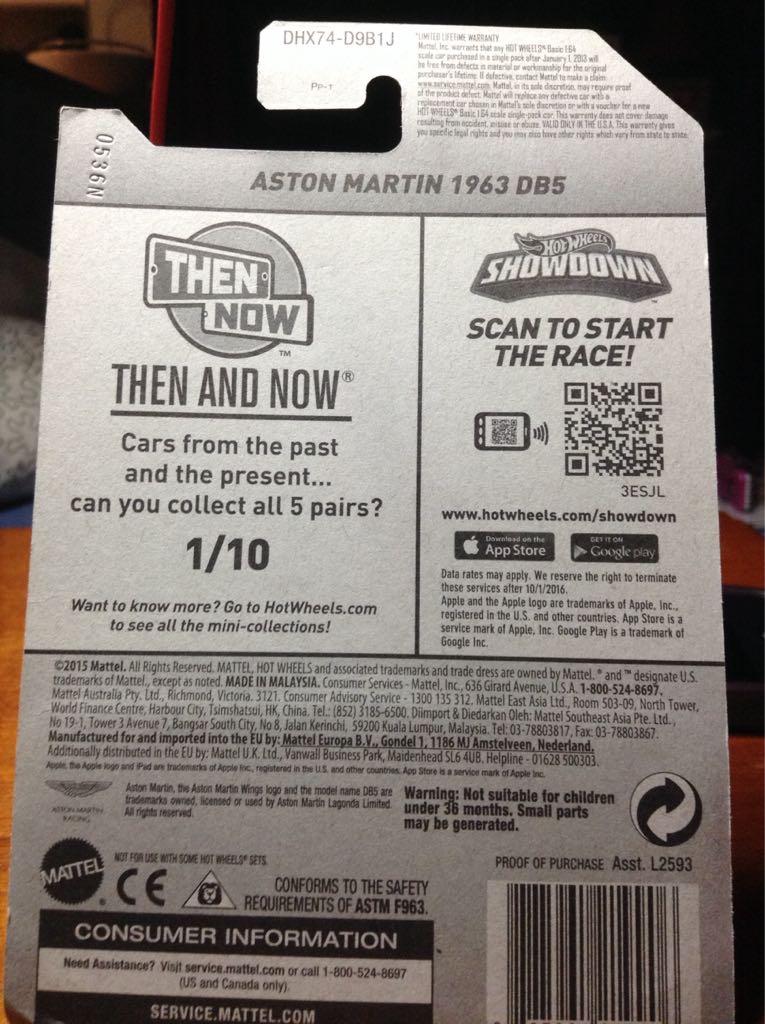 Aston Martin 1963 D85 - HW Then & Now toy car collectible - Main Image 2