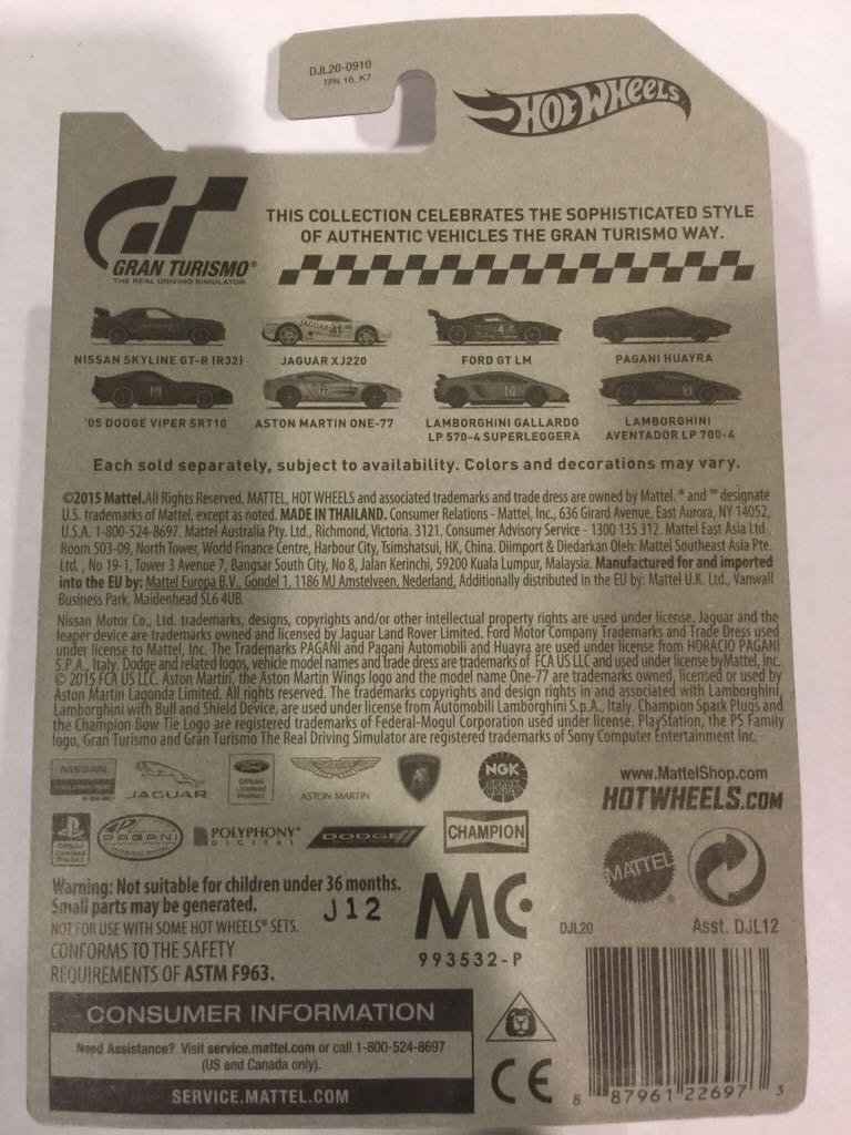 Lamborghini Aventador LP 700-4 - Gran Turismo - HW Gran Turismo toy car collectible - Main Image 2