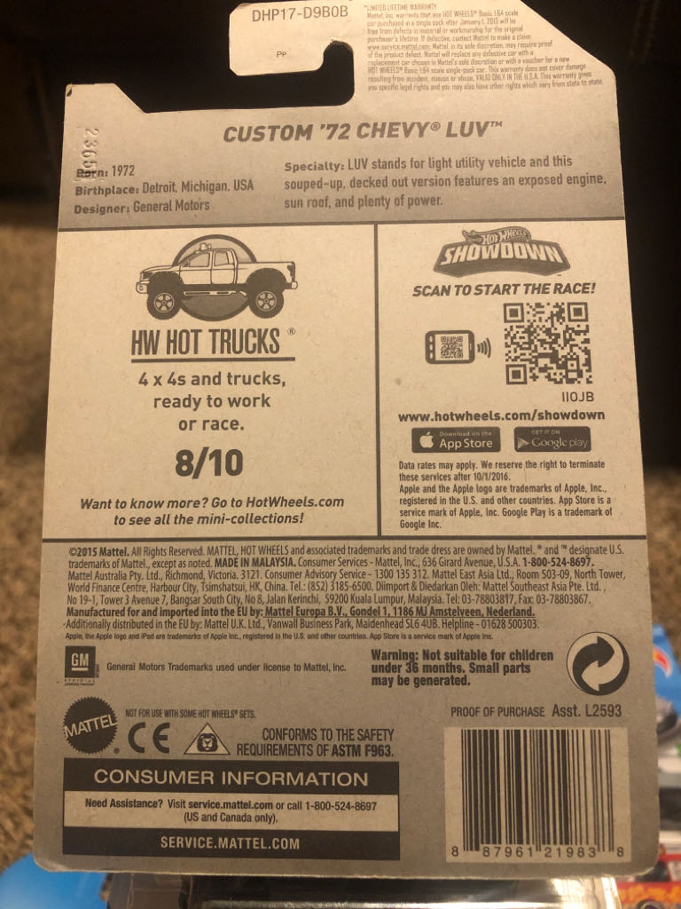 Custom 1972 Chevy LUV  toy car collectible - Main Image 2