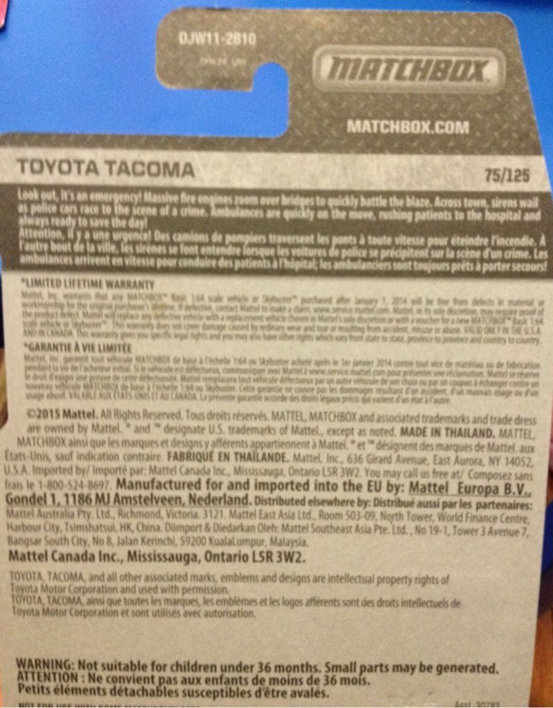 Toyota Tacoma - 2016 - MBX Heroic Rescue toy car collectible - Main Image 2