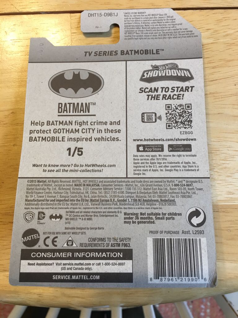 Batman - Tv Series Batmobile toy car collectible - Main Image 2