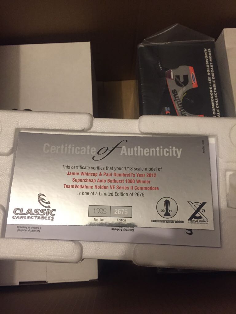 Bathurst Winner 2012 - V8 Supercars toy car collectible - Main Image 2