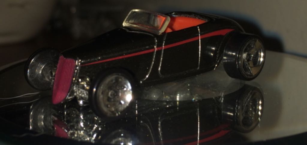 33 Ford Custom Convertible Black Red Interior  toy car collectible - Main Image 1